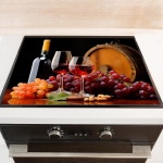 버너용 사각 스토브 탑 커버, 소박한 와인 잔과 포도, 유리 인덕션 쿡탑 프로텍터 매트, 주방 RV용 레인지 커버(28 20인치) Wine01 : 소로상회