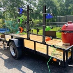 오픈 트레일러용 위드 이터 랙, 오픈 트레일러용 헤비 듀티 트리머 랙 3개 배치, 잠금장치가 있는 오픈 트레일러용 위드 이터 3 Place... 