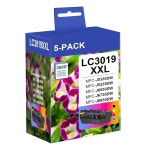 LC3019 XXL 초고수익 잉크 카트리지 5팩, 2BK / 1C / 1M / 1Y - 브라더 MFC-J5335DW MFC-J6530DW MFC-J6730DW MFC-J6930DW : 케이엠삼이
