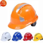 건설 안전 헬멧 통기성 엔지니어링 작업 반사경이 있는 경량 ABS : 지성전기