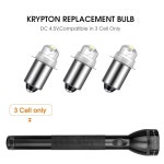 호노슨 3피스 손전등 전구 55-루멘 4.5볼트 LED 베이오넷 10년 수명, 베이스 교체 크립톤 41-1644 토치용 : 글직자