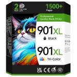 InKID 901XL 901 잉크 카트리지 블랙 / 컬러 콤보 팩 지원 OfficeJet J4550 J4580 J4540 J4500 J4680c G510a G510b G510g : 케이엠삼이