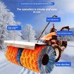 풀기어 다기능 제설기 - 브러시가 있는 소형 가스 구동 핸드 푸시 : 투앤투-컴퍼니