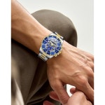 OLEVS 남성 자동 시계 다이아몬드 골격 기계식 럭셔리 셀프 와인딩 달 페이즈 캘린더 : 글로벌커넥터몰