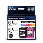 901XL 잉크 카트리지 블랙 / 컬러 콤보 팩 재제조된 901 901 XL용 교체품, OfficeJet J4680 J4580 4500 시리즈 J4680c J4640 J4524... 