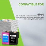 901 잉크 카트리지 교체 901 901XL 901 XL, Officejet 4500 J4524 J4540 J4550 J4680 J4680 프린터의 높은 수율 블랙 1개, 트라이... 
