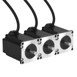 YEJMKJ 3팩 네마 23 스테퍼 모터 2상 1.8 2.2Nm(311.55온스 인치) 고토크 바이폴라 82mm 4.0A 0.6 4-리드 샤프트 21mm 8mm 57 케이블 1M... 