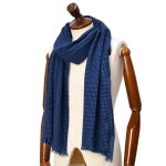 19 ANDREAS 47[안드레아즈]스톨 ERIK 7719 PETREL 캐시미어 지조 블루×블랙 : 에터널 플러스