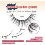 인조 속눈썹 위스피 내추럴 룩 15MM 0.1MM 얇은 밴드 스트립 경량 3D 볼륨 플러피 C 컬 소프트 실리글리 7쌍 SN-37 6-10MM : 히든스톡1