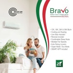 BRAVO 24 000 BTU 230V 덕트 없는 미니 스플릿 에어컨 히트 펌프 U2013 17 SEER2 인버터 AC 시스템 프리차지 13FT 설치 키트 스마트... 