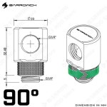 Barrowch 90도/45도 토크 벤딩 피팅 G1/4 황동 수냉 90 ° 스티어링 로터리 커넥터 PC 케이스 MOD FBWT-MR : 글로벌스타링크
