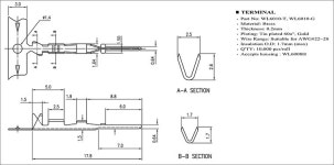 듀폰 커넥터 CH254 전용 Male 터미널 CT254-M 1Reel : NR 일렉파츠몰