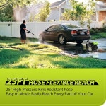 상업용 3500PSI 2.4GPM 79.7CC 가스 압력 세척기, 마당 1L 파워 준수), / Green35 호스 울타리 2.5HP 정원용 진입로 25FT ETL DS-E0 보틀... 