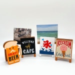 미니어처 입간판 메모스탠드 메모꽂이 가게 소품 : 설탕가루네