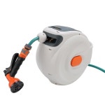 자동 감김식 정원 호스 릴 길이 조절  잠금 세차 및 청소용 스프레이어 포함 : 성연홀딩스