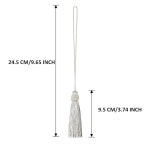 헤동헥시 8팩 태슬 24cm / 9 8P 태슬 태슬 장식용 실버 수제 가정 루프 라이트 트위스트 공예 DIY 5인치 키 액세서리 DS-8R Dark Beige 8P... 