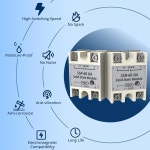 YQSIYU SSR-60DA 입력 3-32V DC 단상 고체 상태 릴레이를 통해 24-380V AC 60A 출력 25AA 1 : 가온누리마켓2