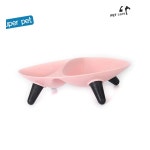 MN 2구 펫식기 핑크 사료그릇 애견그릇 애견물그릇 : 도담77