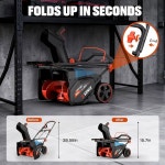 SE닉스 전기 제설기, 18인치 8인치 클리어링 깊이, LED 모터, 15Amp 최대 조명(STE14-M) DS-L2 투척 거리 33피트, 4개의 1700와트... 