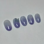 위시풀네일 수제 네일팁 클리어 퍼플 : WISHFUL NAILS