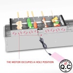 상업용 바베큐 꼬치 철판 스테인레스 스틸 그릴 자동 고기 회전 폭 조절 가능한 핫도그 롤러 : 카이코리아