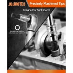 JU JIAN TEC XZN 트리플 스퀘어 스플라인 DS-SL 세트, 미터 10피스, 크기, DS-3B 바나듐 몰드 프리미엄 케이스 강철, 크롬 합금 비트... 