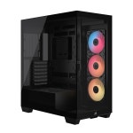 CORSAIR 3500X RS-R ARGB 미드 타워 PC 케이스 u2013 3X 사전 설치된 RS120-R 팬, GPU 사그 암, 최대 10x 120mm 팬 장착, 리버스 커넥션... 