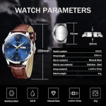 페이스 클래식 쉽게 있습니다 읽을 홈브레로 방수 고급 쿼츠 손목 릴로제스 남성용 날짜 아날로그 수 파라 다이얼 드레스 Black-G8405-PZ : 스스아