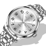 워치 라지 페이스 럭셔리 날짜 방수 DS-69 손목 다이얼이 로마 시계 발광 숫자 아날로그 스틸 있는 스테인리스 쿼츠 드레스 Black-G8405 : 스스아