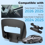Model Y 스크린 스위블 마운트, Tesla Juniper 2025 2026, 3 하 2024-40 회전 4방향 알루미늄 합금, 브래킷 장착(원래 높이 유지)... 