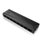 PC 케이스 팬용 EZDIY-FAB ARGB PWM 팬 허브, 8개의 포트 + 포트, 12V RGB/5V 마더보드 동기화, 기능 어댑터, 두 개의 조명 시스템, 간편한... 