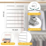 바지 옷걸이 공간 절약 2팩 다층 옷장 정리대 및 보관용 금속 청바지 치마 스카프 다리 슬랙스 2 Pack : 바다건너mall