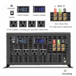 WZRELB 7000W 48V 110-120V 순수 사인파 파워 인버터, 4개의 AC 콘센트, 쌍극자 고주파 인버터(RBH-700048) : 가온누리마켓2
