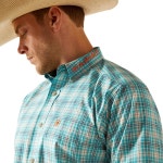 ARIAT 남성 프로 시리즈 팀 빈센트 클래식 핏 셔츠 Turquoise X-Small : 미구대상회