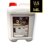 참고을 국간장 14L [ 대용량 업소용 깔끔한맛 전통 방식 간장 식자재 식당용 조미료 ] : 우성물산