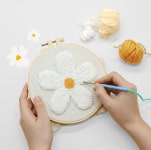 펀치니들 티코스터 DIY세트 계란후라이 고슴도치 하트 데이지 스마일 만들기 취미 : 피스앤엠