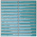 수영장 목욕탕 주방 카페 욕실 모자이크타일 빈티지 컬러 타일 MJ-120 22x145x5mm, 에메랄드 : 일우바스1991