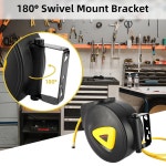 8마일레이크 리트랙터블 자동 되감기 에어 호스 릴 5/16인치 180도 회전 x 컴프레서 공구 33피트 벽걸이 : 글직아