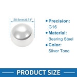 X Autohaux 20.6mm 베어링 볼 베어링 스틸 G16 정밀 볼 실버 톤 10개 : 스타금화상사