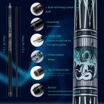 프리미엄 복합 탄소 풀 큐 12.75mm 품질 팁 포함 내구성 있고 스타일리쉬한 정밀 향상된 성능 : 사삼산업