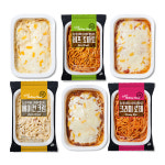 밀스원 이태리 듀럼밀 치즈 7분 전자레인지 파스타 밀키트 스파게티 6팩 (비프,로제,크림) : 밀스원다이어트