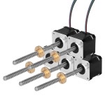 YEJMKJ 5팩 네마 17 스테퍼 모터 TR8x8 200mm, T8 리드 스크류 2상 1.8 고토크 0.44Nm (62.31온스 인치) 1.7A 2.2 바이폴라 42x39mm... 