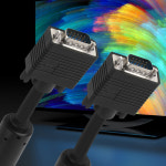 RGB 3+6핀 대형모니터케이블 PC방 화질보정 차폐커넥터 5m 블랙 : 데일리커넥트