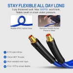 POXURIO 80FT+6.5FT 접이식 에어 호스 릴, 3/8인치 특허 디자인의 호스, 헤비 밀폐형 오토 300 듀티 180 하이브리드 회전 최대 PSI 마운트... 