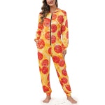 메이솔리 여성 할로윈 재미있는 피자 파자마 성인 원피스 코스프레 푸드 코스튬 Pizza X-Small : 너른마루