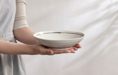 사비넝쿨 식기 8종 일식 분식 덮밥 국수 깊은원접시, 아이보리 : 주방차곡