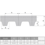 헤이아르바이트 116XL 고무 타이밍 벨트 5.08mm 피치 10mm 폭 산업용 동기식 폐쇄 루프 3D 프린터용 블랙 294.64x10x5.08mm : 가온누리... 