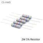 5 와이어 권선 저항기 퓨즈 저항 0 1R 05 1 22 33 47 2 3 4 7 6 8 10 51 100 옴 2W 20 0.15R : 오십육플렉스