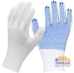 성진나이스 칼라손끝장갑 탑피트 반코팅 도트 캐셔장갑 S M L 1켤레 : 장갑생각