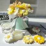 6PCS 데이지 플라워 실리콘 몰드, 귀여운 캔들 3D 은은한 몰드 만들기, 퐁당 초콜릿, 케이크 장식, 비누, 캔디 클레이 로션 바 왁스 DIY 공예... 